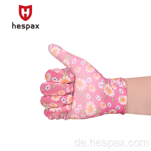 Hespax Safety Anti Static Women PU Gartenhandschuhe